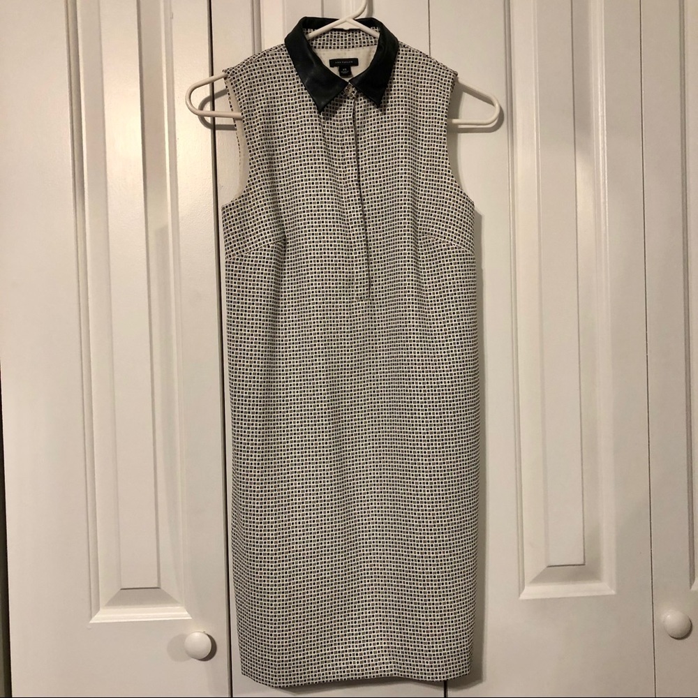 Ann Taylor White & Black Dress